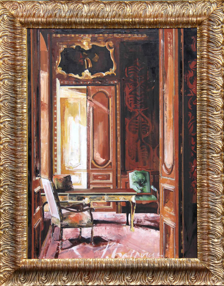 Interior, ulei pe panza, de Paula Craioveanu