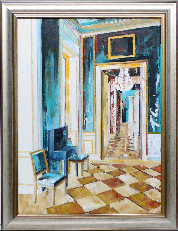 Interior, ulei pe panza, de Paula Craioveanu